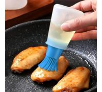 1PC Multi - Purpose Silicone Brushes: Oil Bottle Brush with Cover, Ideal for Barbecue, Pastry and Kitchen Use,Blue