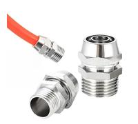 1pc Multi-Standard Pneumatic Coupler Quick Release Fitting - M5-M16 Thread, 6 OD Sizes, 48hr Salt Spray Certification(Od 12mm,1/4")