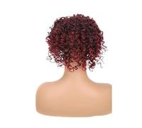 1pc Multicolor Screw Curl Three Card Comfort Replacement Hair Block Synthetic Wig Fluffy Natural Fashion For Women Daily Use(SW78-1BTBURG)
