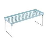 1pc Multifunctional Storage Racks Household Sundries Makeup Organizer Space Saving Kitchen Seasoning Bottle Storage Shelf(Blue)