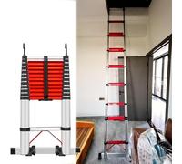 1pc Multifunctional Telescopic Ladder - Adjustable Height Aluminum,for Attic, Basement,Window Well Egress(5.8m)