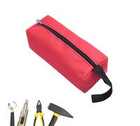 1PC Multipurpose Tool Bag, Zipper Tool Pouch Waterproof with Hanging Rope, Oxford Cloth Tool Pouch Bag for Organising Screwdrivers Wrenchs Pliers Brushes, Large, Red