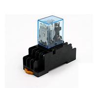 1Pc MY4NJ Electronic Micro Mini Electromagnetic Relay 5A 14PIN Coil 4DPDT with PYF14A Socket Base DC12V 24V AC110V 220V LED(DC 12V)