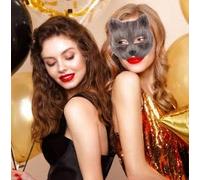 1pc Mysterious Animal M Ask For All Parties Carnival Fo X Ma Sks D Isguise Costumes Party Role Playing Props The Mask Costume(Grey2,One Size)