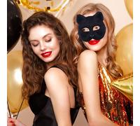 1pc Mysterious Animal M Ask For All Parties Carnival Fo X Ma Sks D Isguise Costumes Party Role Playing Props The Mask Costume(Black2,One Size)