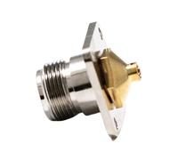 1pc N Female Jack RF Coax Connector Solder Cable RG402 141" 4-Hole Panel Mount Nickelplated