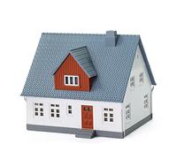 1pc N Scale 1:160 Model Village House Pre-built Building Diorama (Blue)