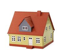1pc N Scale 1:160 Model Village House Pre-built Building Diorama (Brown)