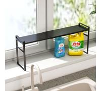 1pc Narrow Tall Shelf for Kitchen Window Sill - Stackable Plant Shelf for Bathroom & Narrow Spaces - Space-Saving Countertop Rack (White)