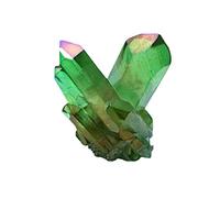 1pc Natural Aura Green Titanium Stone Quartz Crystal Cluster Specimens Healing Random