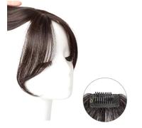 1Pc Natural Bangs Toppers Hairpieces,Dark Brown Fringe Clip, Perfect for instant style refresh, cosplay looks, covering forehead wrinkles (Two Items Must be Purchased Make a Pair Complete the Set)