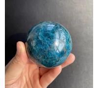 1Pc Natural Blue Apatite Stones Rock Crystal Dia 50-80mm Quartz Mineral Sphere Globe Ball Chakra Reiki Healing Home Decoration Crafts (Size : 50-55mm)