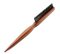 1pc Natural Boar Bristle Hair Fluffy Comb Wood Handle Hair Brush Anti-static Barber Hair Comb Scalp Massage Hairdresser Styling Tool Clever fashion