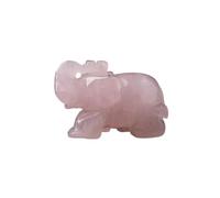 1PC Natural Clear Quartz Elephant Amethyst Obsidian Animals Stone Crafts Small Decoration Home Present