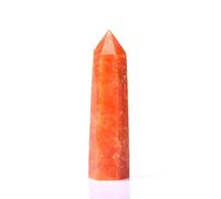 1pc Natural Crystal Point Sunstone Healing Energy Stone Raw Crystals Quartz Tower Orange Wand for Home Decor Reiki Obelisk Gift Healing Crystal (Color : Sunstone, Size : 50-60mm)