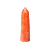 1pc Natural Crystal Point Sunstone Quartz Tower Orange Wand Ornament for Home Decor Energy Stone Pyramid(70-80mm)