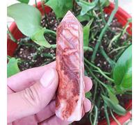 1pc Natural Crystal Quartz Pork Stone Tower Point Stone Room Home Office Aquarium Decoration Accessories stone (Size : 70-80g)