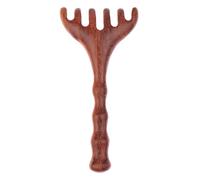 1PC Natural Golden Sandalwood Five-Claw Scalp Massager Gua Sha Tool Back Scratcher Spa Handheld Meridian Massage Comb Hair Care