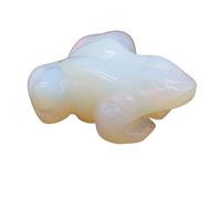 1PC Natural Stone Frog Statue Room Ornament Hand Carved Figurine Pink Opal Quartz Agate Home Decor