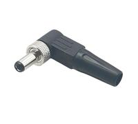 1pc New 90 Degree Male 5.5x2.1mm 2.5MM x 5.5MM Screw Locking DC Power Plug Connector & Metal Locable Secure Standard Plug(A-5.5-2.1)