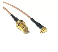 1PC New SMA Female Jack Nut Switch Male Plug Connector RG178 Cable 15CM 6" Adapter(MMCX Right Angle,30CM)