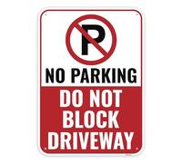 1PC No Parking Do Not Block Driveway Sign, 14 x 10 Inches - Aluminum - Do Not Park In Driveway Signs