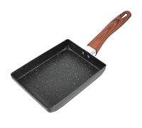 1pc Non-Stick Square Fried Pan for Breakfast Portable Omelette Pan with Flat Bottom Lightweight Frying for Eggs Steaks Comfortable Handle for Easy Use and Storage
