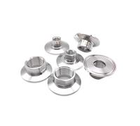 1pc NPT Female Thread 1/4" 1/2" 3/4" 1" 304/316 Stainless Steel Sanitary Three Clamp Ferrule25.4 50.5 64mm Water Adapter(SS304,TC64MM_1INCH)
