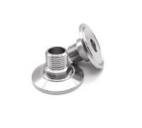 1pc NPT Male Thread 3/4" 304 Stainless Steel Three Clamp Ferrule 64mm Homemade Water Oil Adapter MQXFCZUX