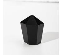 1PC Obsidian Obelisk Crystal Tower Hexagonal Column Cake Magic Point Reiky Stone Ornaments