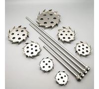 1pc OD 50mm to 180mm 304 Stainless Steel Saw Tooth Type Dispersion Stir Plate or 1pc Length 250mm to 500mm Stirrer Rod with Nut (Size : Stir Plate(OD 60mm))
