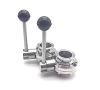 1pc OD32mm Ferrule 50.5mm SS304 Tri Clamp Valve Trigger