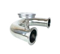 1pc OD50.5mm SS304 Stainless U Type Elbow Connector, 1.5 Inch 38mm Tri Clamp Sanitary Fitting Spliter, U Joint(Black)