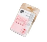1pc of Hairdressing Tool Oil Head Styling Electric Clipper Push Limit Comb Card Sleeve Trim Split Hair Repair Positioning Comb(Pink)