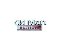 1Pc Old Man Edition Car Emblem, 3D Car Badges Emblems, 3D Metal Badge Bumper Decals, Sticker Badge Decoration Decal for Cars Truck SUV Side or Rear Tailgate Name Plate (F)