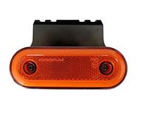 1pc Orange Amber Side LED Marker Light Neon Oval 12V 24V Trailer Truck with Brackets