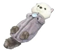 1PC Otter Pencil Case, Large Capacity Cute 3D Animal Pencil Case, Pen Bag Plush Soft Plush Pencil Case, Zipper Pen Bag for Office College School Supplies