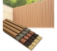 1pc Outdoor Privacy Fence Panel - Wind-Resistant Wood Plastic Composite Slatted Decorative Fencing for Gate/Balcony Weatherproof Brown (22x150 cm)