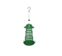 1Pc Outdoor Retractable Bird Feeder Round/Square Metal Mesh Design Hanging Feeding Cage Pet Birds Supplies(Round)