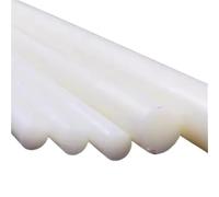 1PC PA6 Pure Nylon Rods Wear Resistant Bar For Machining Black White Diameter 3mm To 300mm Length 100mm 250mm 500mm for Machinery DIY Making(White Length 250mm,8mm 1pc)