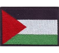 1Pc Palestine Flag Patch Embroidered Military Morale Emblem Badges Applique Fastener Hook and Loop for Clothing Bag Sewing Trim