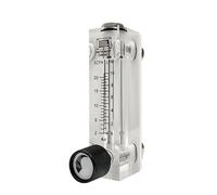 1pc Panel Air Flowmeter with Valve Acrylic Body 0.5-240LPM Air Flow Meter(2-20L KHL-08A04M-V)