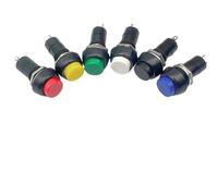 1PC PBS-11A PBS-11B 12mm self-locking Self-Recovery Plastic Push Button Switch momentary 3A 250V AC 2PIN 6Color(Yellow LOCKING,Reset)