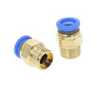 1pc PC Straight Push in Fitting Pneumatic Push to Connect Air 4-12mm OD Hose Tube 1/8" 1/4" 3/8" 1/2" BSPT Male Thread Connector(8mm OD Hose,1/8")