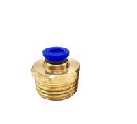 1pc PC Straight Push in Fitting Pneumatic Push to Connect Air 4-12mm OD Hose Tube 1/8" 1/4" 3/8" 1/2" BSP Male Thread Connector(6MM,1/8")