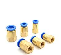 1PC PCF Pneumatic Connector 4mm-12mm Fitting Thread 1/8" 1/4" 3/8" 1/2" Air Female Straight(4mm OD Hose,12)