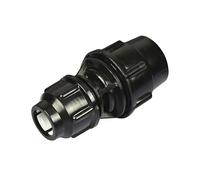 1PC PE Tap Water Irrigation Water Variable Diameter Pipe Connector 20/25/32/40/50mm Water Tube Direct Pipe Quick Pipe Fittings(Black,63mm x 32mm)