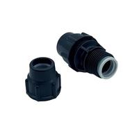1PC PE Tap Water Irrigation Water Variable Diameter Pipe Connector 20/25/32/40/50mm Water Tube Direct Pipe Quick Pipe Fittings(Black,50mm x 32mm)