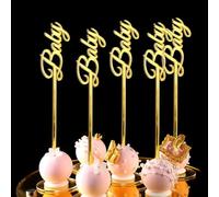 1pc Personalized Gold Acrylic Cake Pop Sticks Customized Name Lollipop Candy Buffet Treat Wedding Party Decorations-Mirror Rose Gold