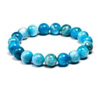 1pc Personalized Natural Ocean Blue Apatite Stone Beads Bracelets(21cm,10mm)